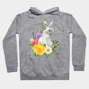 Cute bunny with flowers Hoodie